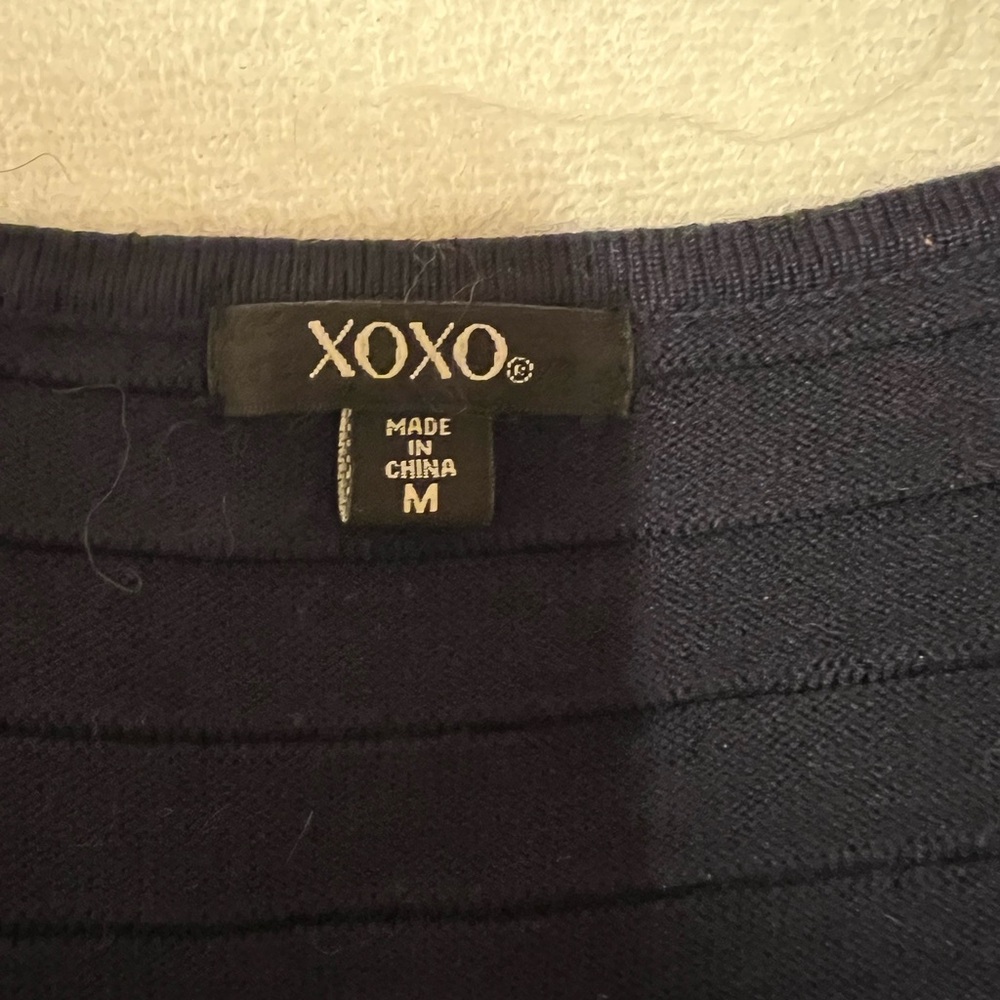 XOXO Navy and Green Plaid Midi Dress - Picture 3 of 7